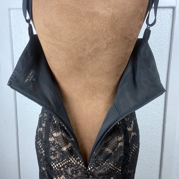 rag & bone Black Lace Overlay Cocktail Dress Women’s Size 2 - Picture 6 of 10